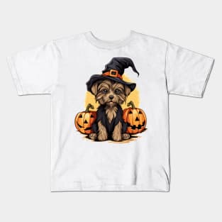 Halloween Yorkshire Terrier Dog #1 Kids T-Shirt